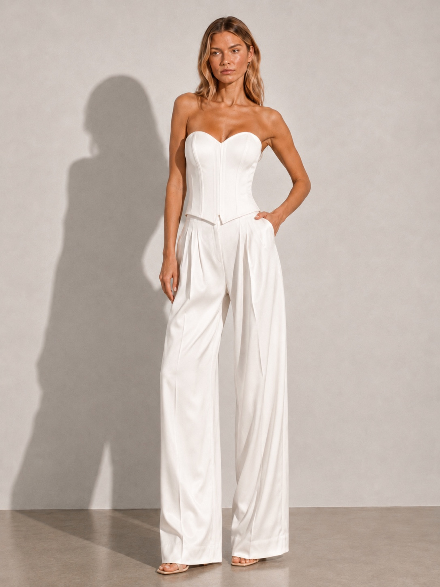 Corset Top & Wide Leg Pants